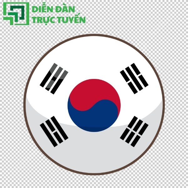 Cờ hàn quốc vector miễn phí chất lượng cao