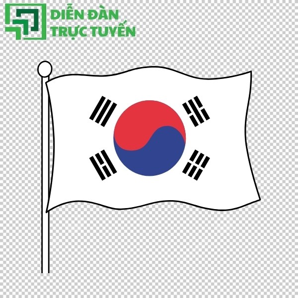 Tải cờ hàn quốc vector nhanh chóng không watermark