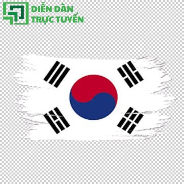 Ảnh minh họa cờ hàn quốc vector sắc nét chuẩn thiết kế