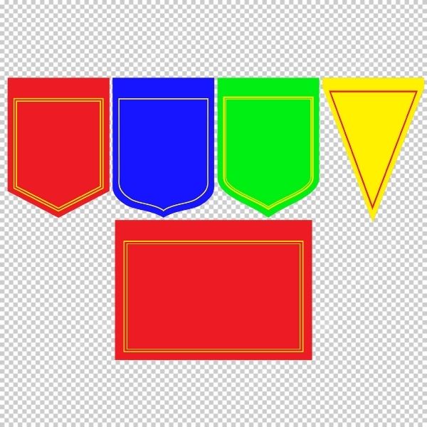 Mẫu cờ lưu niệm vector đơn giản