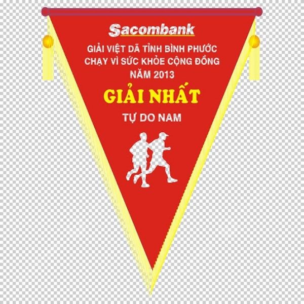 Cờ lưu niệm vector giải việt dã của Sacombank