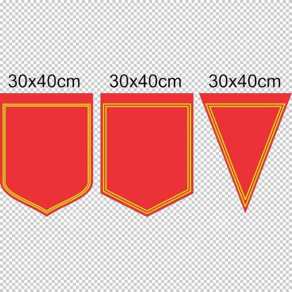 Mẫu cờ lưu niệm vector tách nền