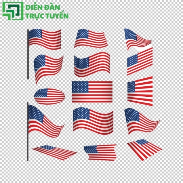 Cờ mỹ vector file PNG, JPG, SVG tách nền