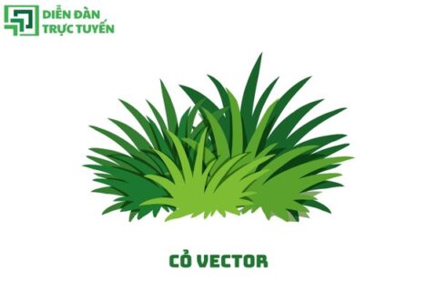 Cây cỏ vector cartoon dễ thương