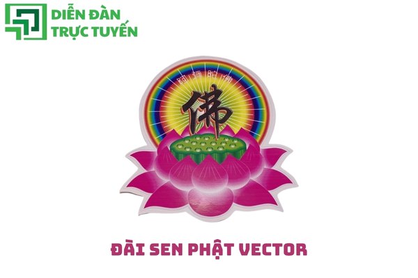 Đài sen phật vector