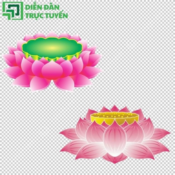 Mẫu vector đài sen nhẹ nhàng, trang nhã