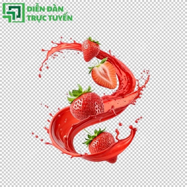 Mẫu vector dâu tây 3D sống động