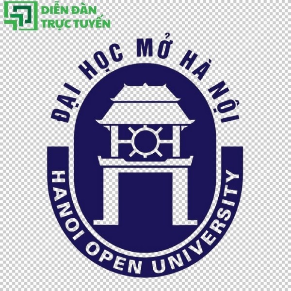 Logo Đại Học Mở Hà Nội Vector tách nền