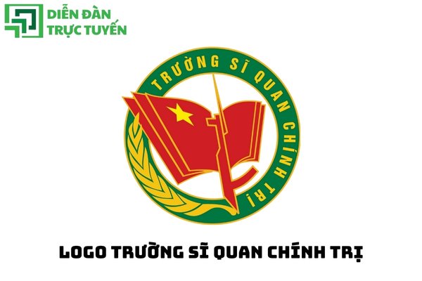 Logo trường sĩ quan chính trị thiết kế trang nghiêm