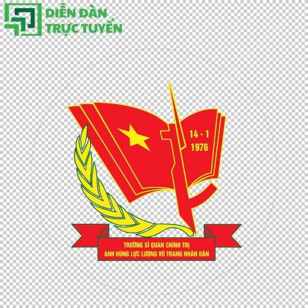 Logo trường sĩ quan chính trị file PNG tách nền
