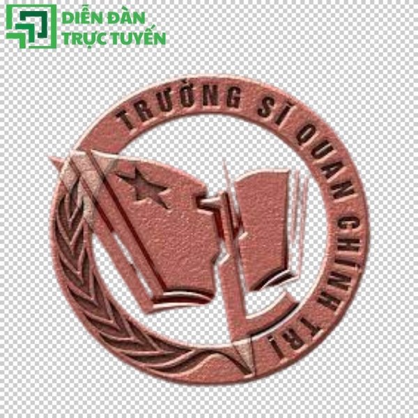 Mẫu logo trường sĩ quan chính trị vector file AI