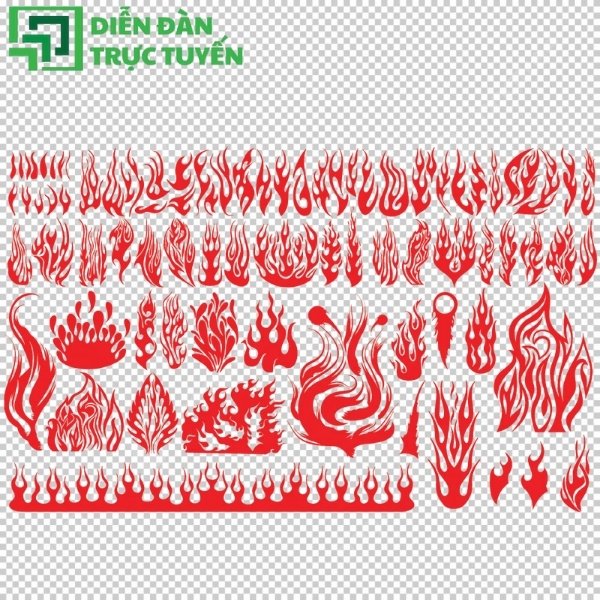 Hoa văn ngọn lửa vector