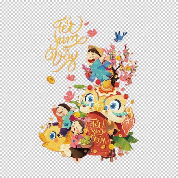 Tết đoàn viên – từng nét vector đầy cảm xúc