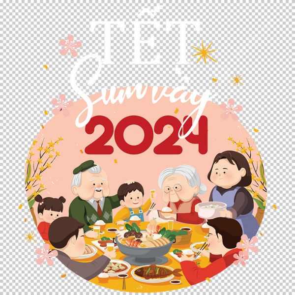 Vector Tết sum vầy – mang yêu thương về nhà