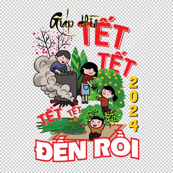 Tết sum vầy vector – sắc đỏ lan tỏa niềm vui