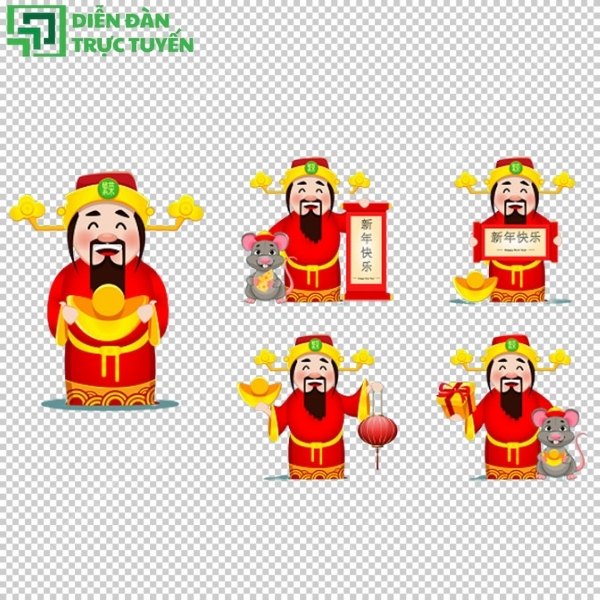 Vector thần tài tách nền