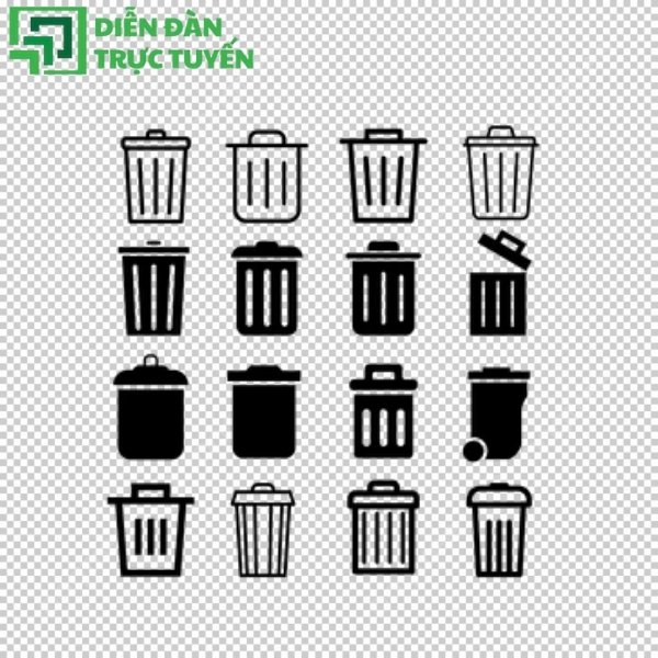 Một số mẫu thùng rác cho thiết kế