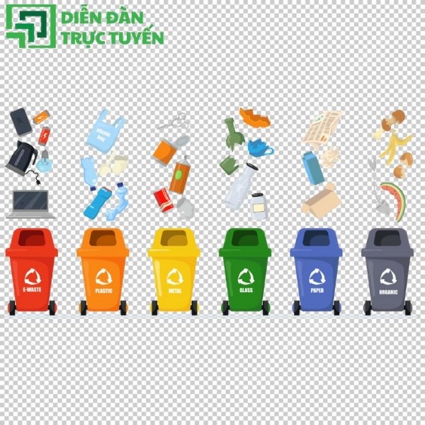 Mẫu thùng rác vector file PNG, AI, SVG, EPS