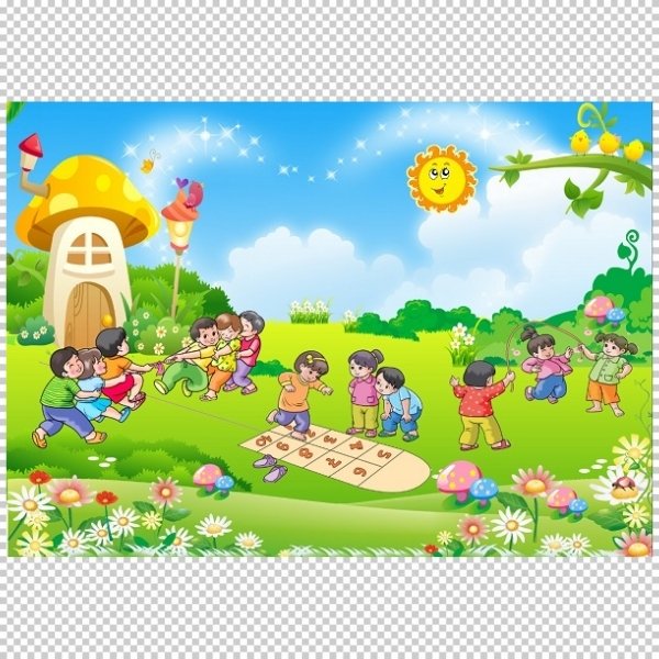 Tranh tường mầm non vector đẹp