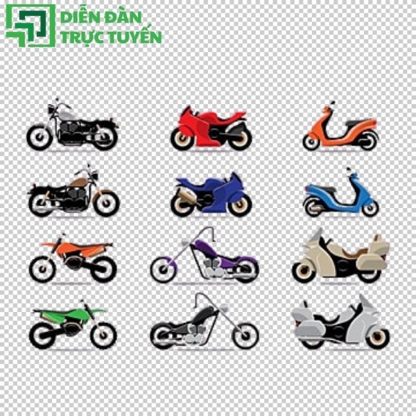 Vector xe máy phong cách đường phố