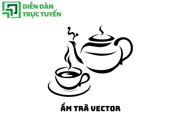 Ấm trà vector 