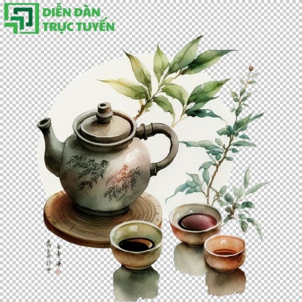 Mẫu ấm trà vector – chi tiết sắc nét, file chuẩn in ấn