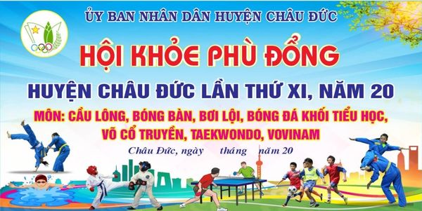 Mẫu vector tách nền hiện đại Hội Khỏe Phù Đổng