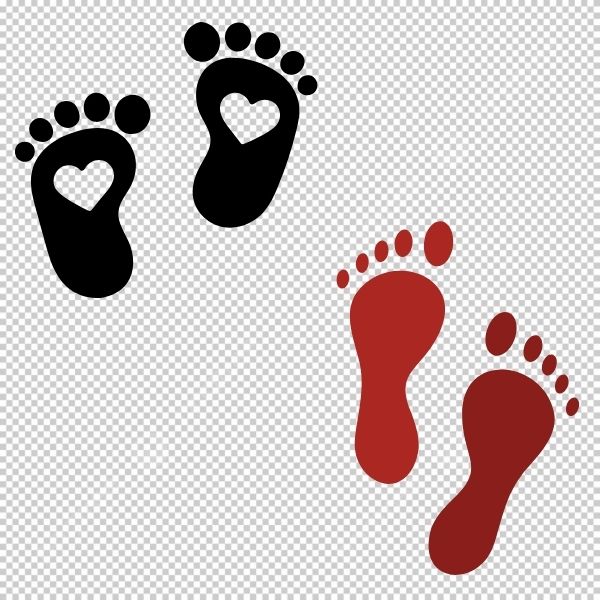 Hình bàn chân vector phù hợp mọi bố cục