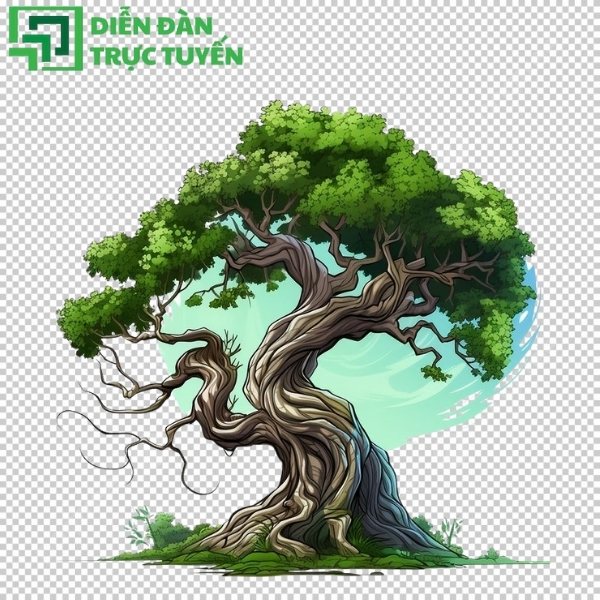 Tải ngay vector cây đa chuẩn nét – phù hợp banner, logo, ấn phẩm văn hóa