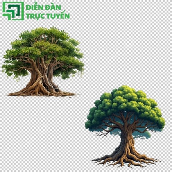 Hình ảnh cây đa vector – giải pháp nhanh cho thiết kế chủ đề truyền thống