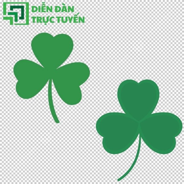 Cỏ 3 lá vector cơ bản xanh lá