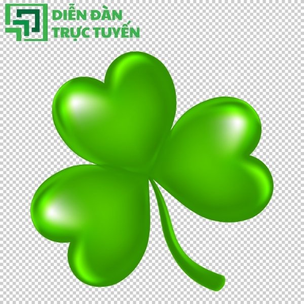 Cỏ 3 lá vector 3D bóng loáng