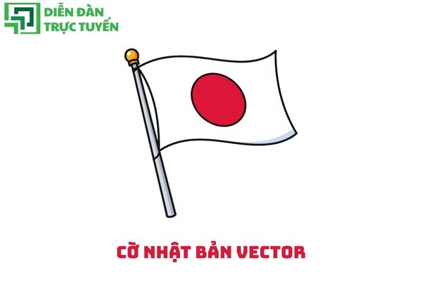 Cờ nhật bản vector