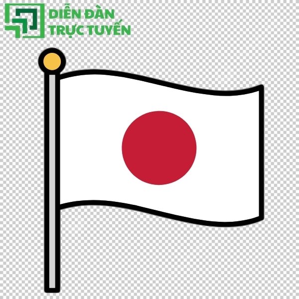 Cờ Nhật Bản vector sắc nét chuẩn thiết kế