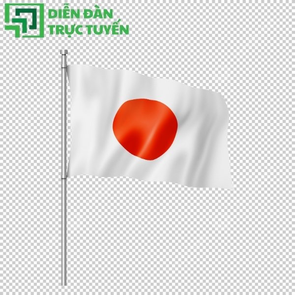 Thiết kế nổi bật với cờ Nhật Bản dạng vector
