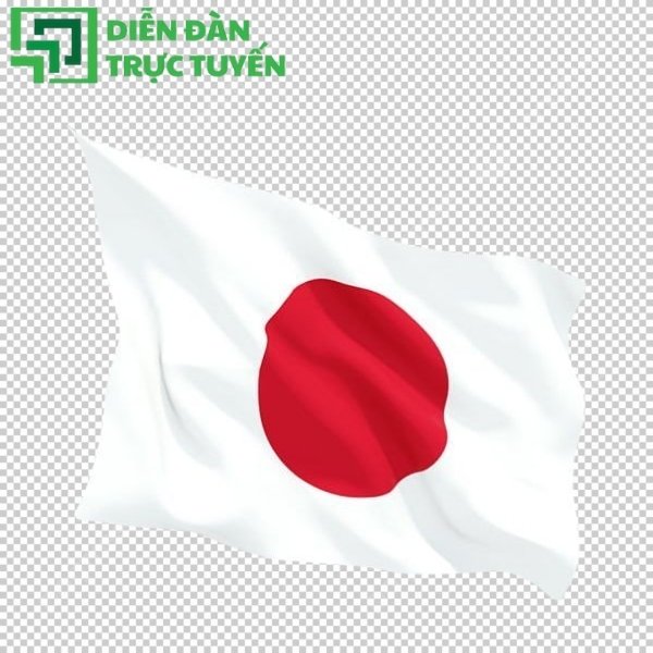 Cờ Nhật Bản vector chuẩn màu – không vỡ nét