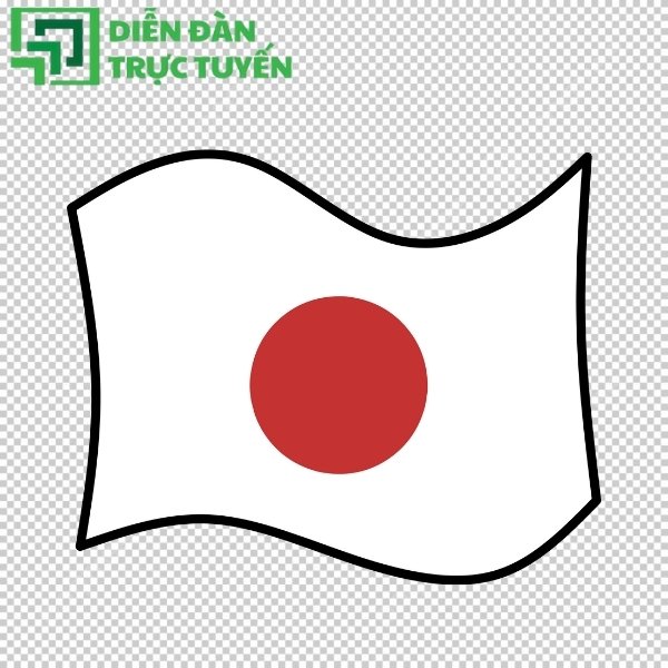 Hình cờ Nhật đơn giản nhưng đầy ý nghĩa