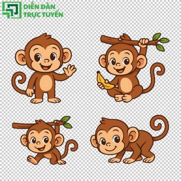 Con khỉ PNG trong suốt