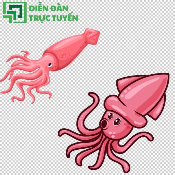 Vector con mực phong cách tối giản, dễ ứng dụng