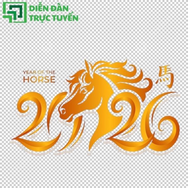 Ngựa vector độc đáo phong cách Tết