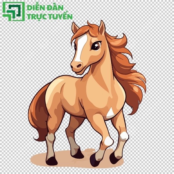 Hình ngựa vector đẹp, dễ chỉnh sửa