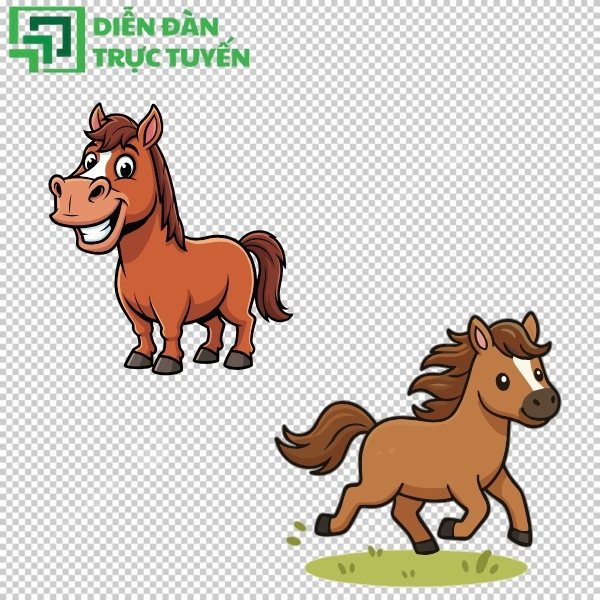 Hình ngựa vector chuẩn cho in ấn