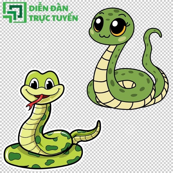 Mẫu rắn vector cực đẹp, phóng to không vỡ
