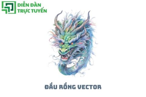 Đầu rồng vector sắc nét, dễ dùng cho mọi thiết kế