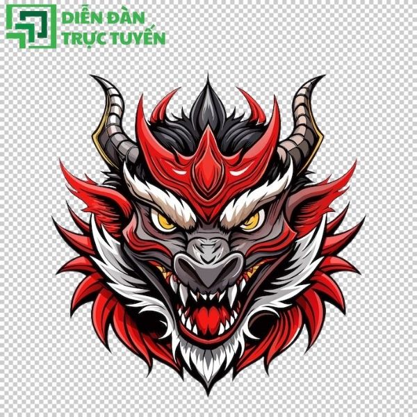 Mẫu vector đầu rồng nghệ thuật siêu đẹp