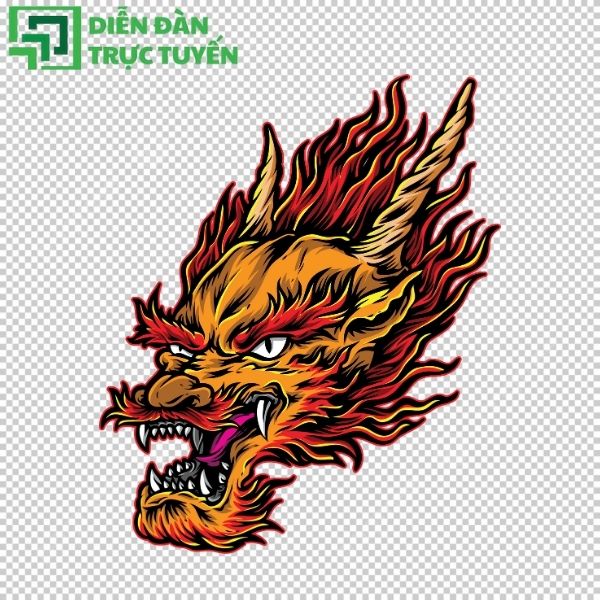 Mẫu đầu rồng vector miễn phí tải về