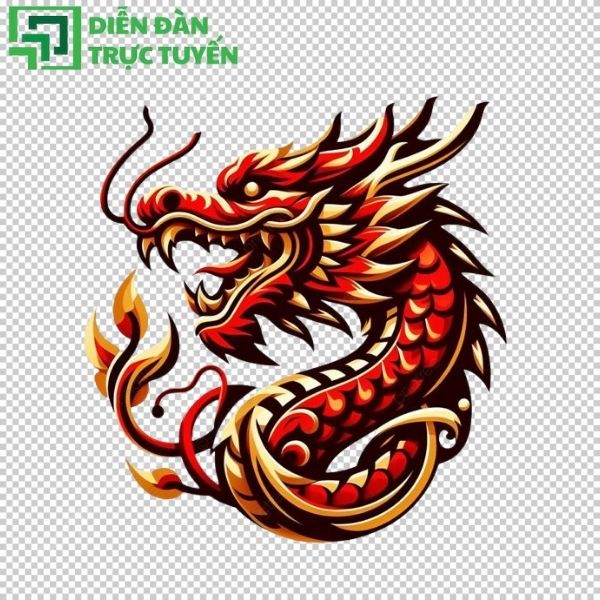 Vector đầu rồng phong cách Á Đông – miễn phí tải xuống