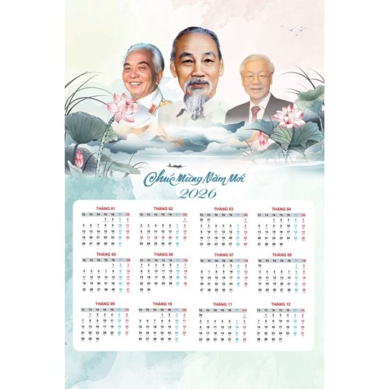 File lịch Tết 2026 vector phong cách tối giản sang trọng