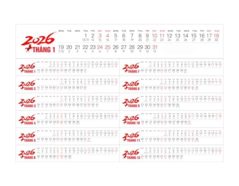 File lịch số 2026 vector chuẩn nét, không vỡ hình khi phóng to