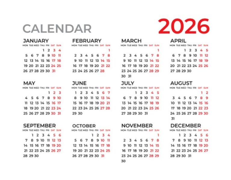 Bộ file lịch âm dương 2026 vector miễn phí tải về